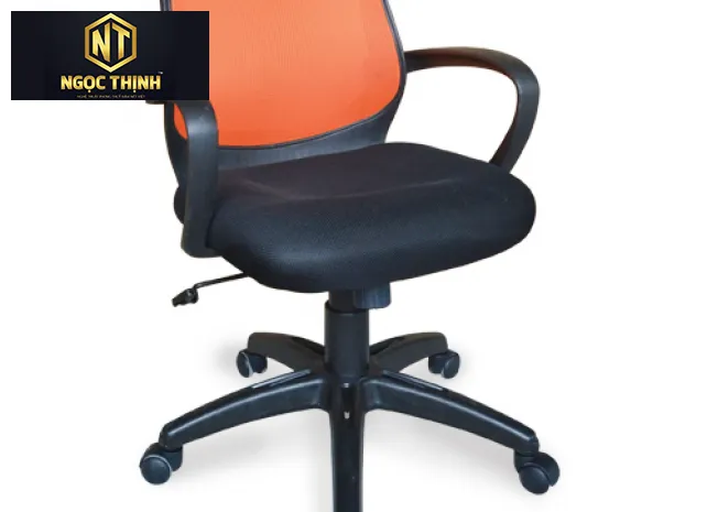 Ghế lưới chuyên viên khung, chân và tay nhựa, đệm ghế bọc vải lưới GL110